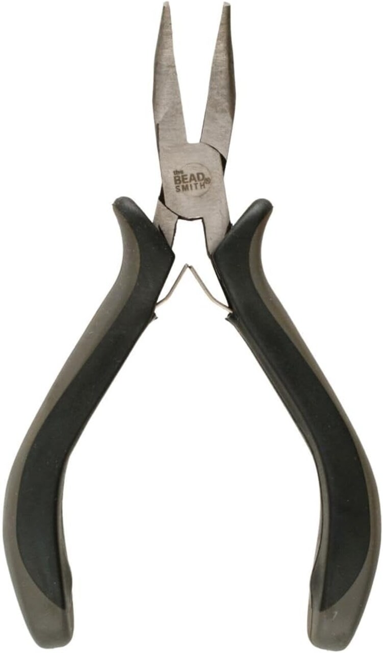 The Beadsmith Chain Nose Pliers with Cutter – Economy Series – 5 inches (127mm) – Comfortable Ergonomic Grip with Double-Leaf Springs and Polished Steel Head – Tool for Jewelry Making